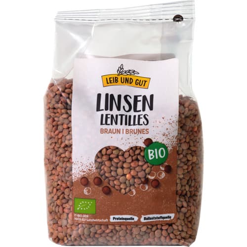 Lentilles Brunes BIO, Leib Und Gut, 500 g*