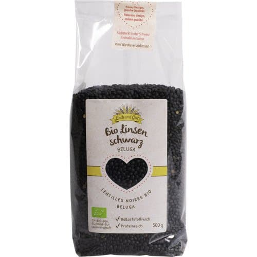 Lentilles noires — beluga bio, Leib und Gut, 500 g*