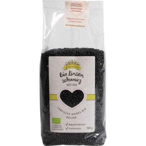 Lentilles Noires — Beluga BIO, Leib Und Gut, 500 g*