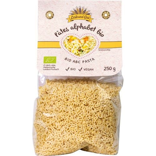 Pâtes ABC bio, Leib und Gut, 250 g*