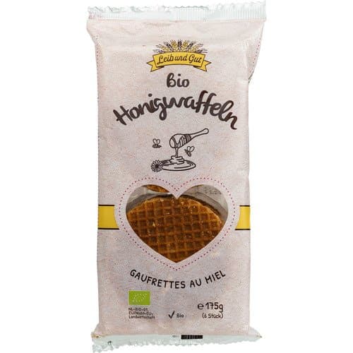 Gaufres au miel bio, Leib und Gut, 175 g*