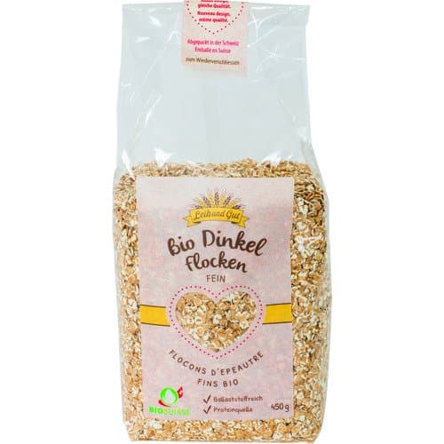 Flocons d'épeautre fins bio (label Knospe), Leib und Gut, 450 g*