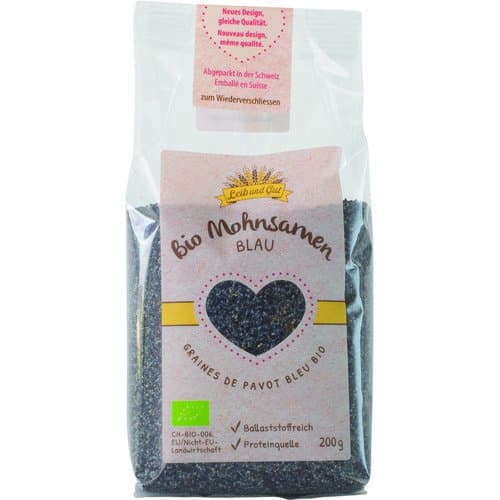Graines de pavot bleu bio, Leib und Gut, 200 g*