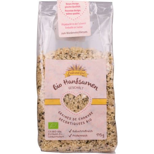 Geschälte Hanfsamen Bio, Leib und Gut, 175 g*