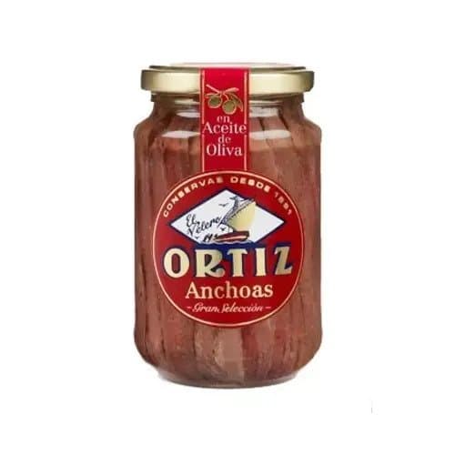 Anchois à l'huile d'olive — bocal verre, Ortiz, 350 g