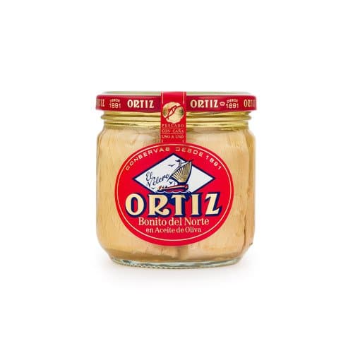 Weisser Thunfisch Germon in Olivenöl — Glasgefäss, Ortiz, 270 g*