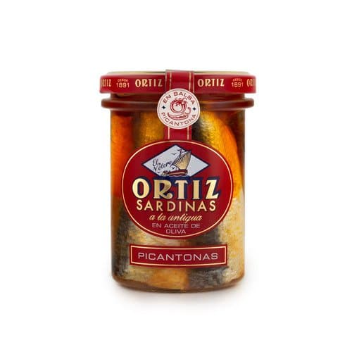 Sardinen Picantona Sosse — Glasbehälter, Ortiz, 190 g