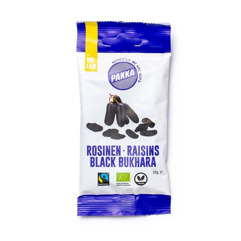Raisins Noirs Bukhara Nouveau, Pakka, 30 g