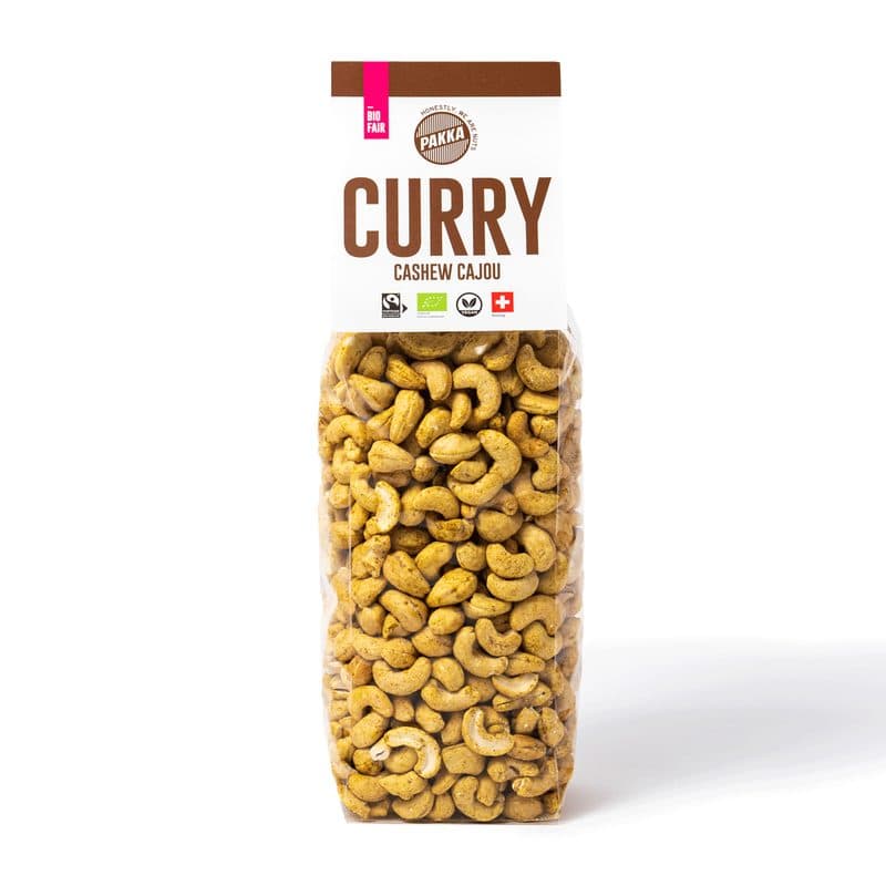 Noix De Cajou Grillées Au Curry Madras, Pakka, 100 g