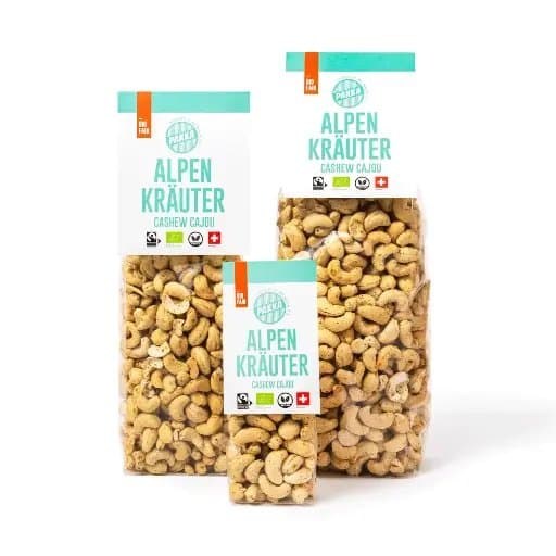 Cashewkerne geröstet mit Alpenkräutern neu, Pakka, 100 g*