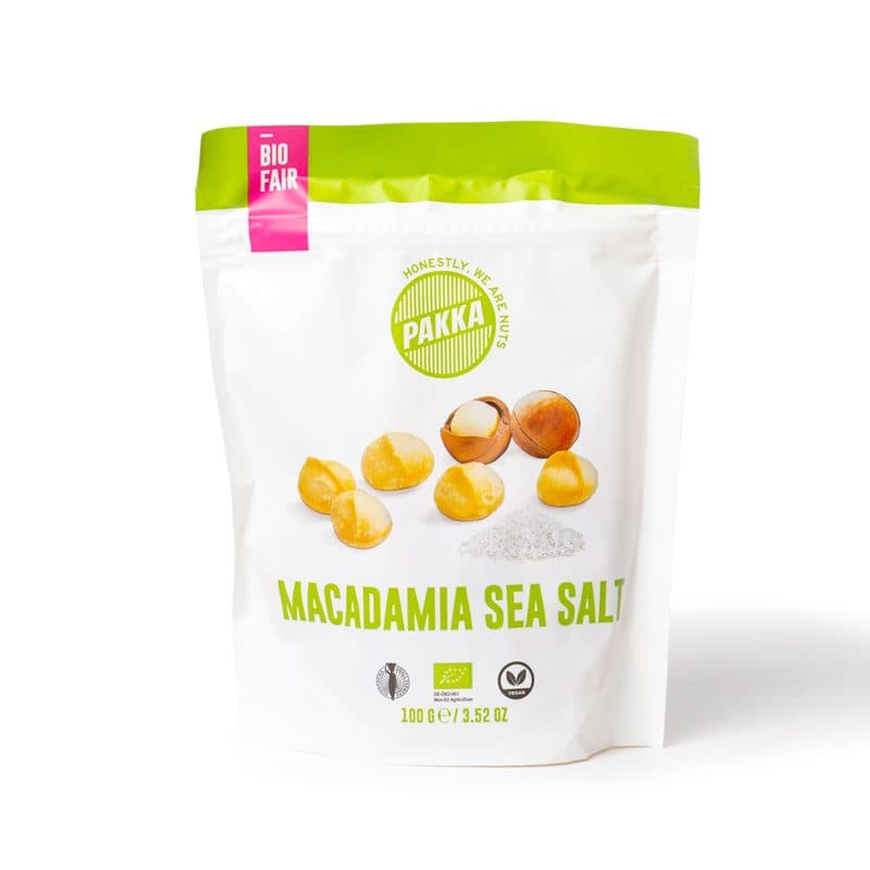Macadamia Grillées Au Sel Marin, Pakka, 100 g