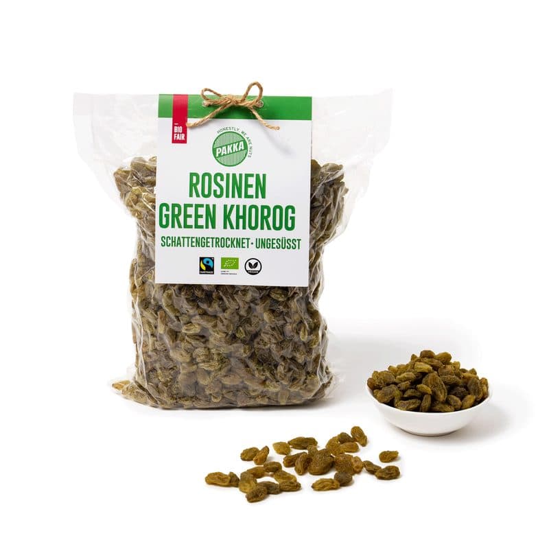 Raisins Verts Khorog Non Huilés, Pakka, 1 kg