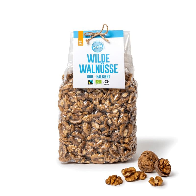 Noix Sauvages Coupées En Deux Naturelles Et Crues, Pakka, 1 kg