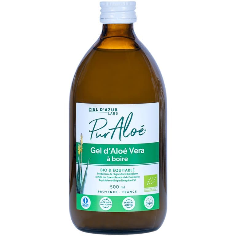 Aloe vera gel à boire équitable, Pur'Aloé, 500 ml*