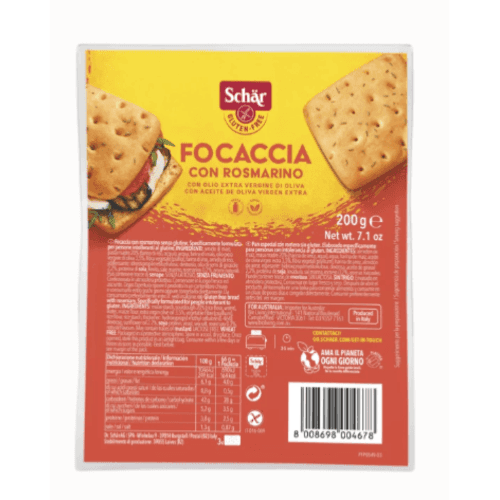 Focaccia Avec Romarin Sans Gluten, Schär, 200 g