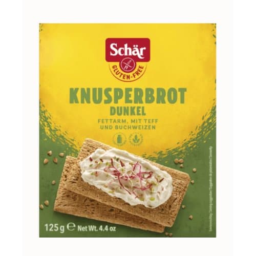 Knäckebrot dunkel glutenfrei, Schär, 125 g