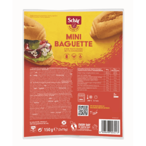 Mini-Baguette Sans Gluten, Schär, 2×75 g