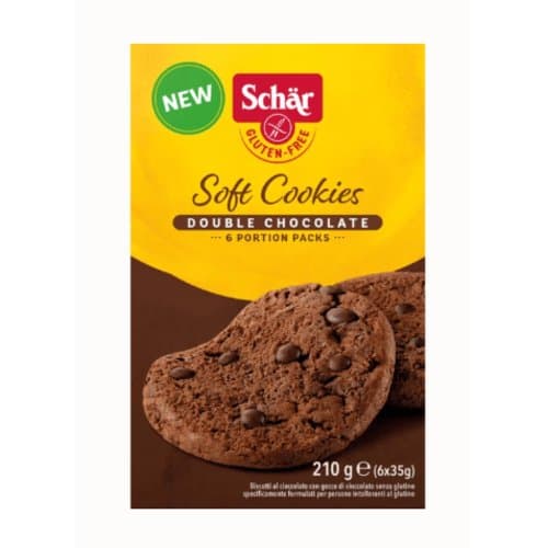 Soft Cookies Double Chocolate glutenfrei, Schär, 210 g