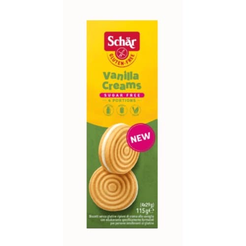 Kekse mit Vanillecreme glutenfrei, Schär, 115 g