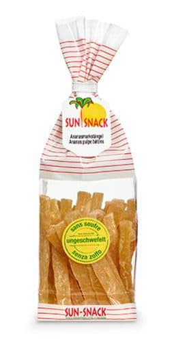 Ananas Fruchtstäbchen, Sun Snack, 200 g