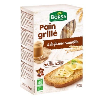 Pain grillé normal, Borsa, 250 g*