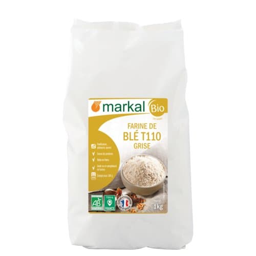 Farine de blé T110 grise, Markal, 1 kg*