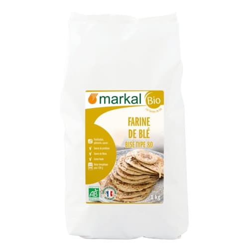 Farine de blé T80, Markal, 1 kg*