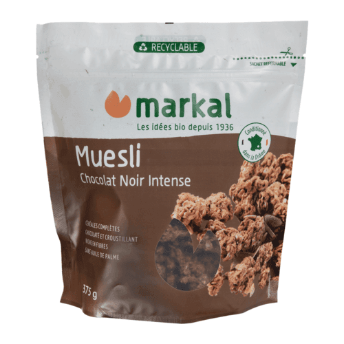 Muesli Croustillant Chocolat Noir Intense, Markal, 375 g*