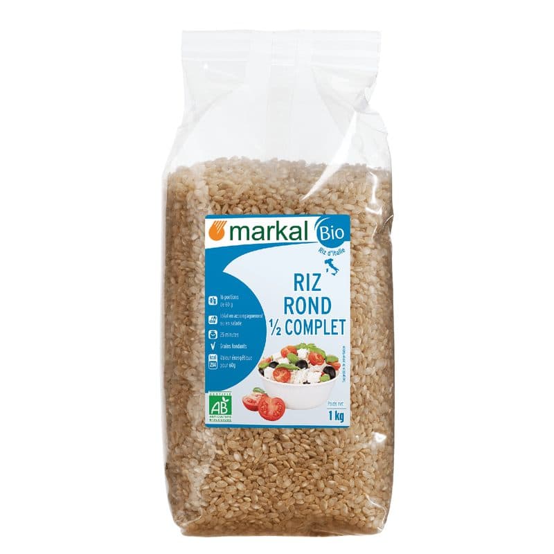 Halbvollkorn Rundkornreis, Markal, 1 kg