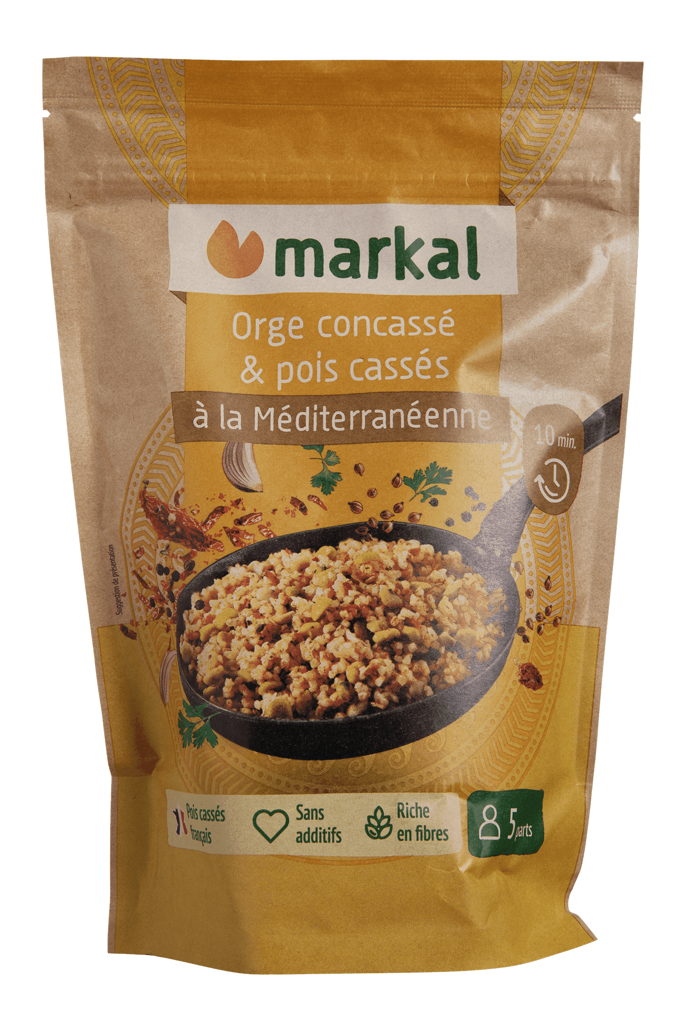 Mix À La Méditerranéenne Boulgour D'orge & Pois Cassés, Markal, 350 g