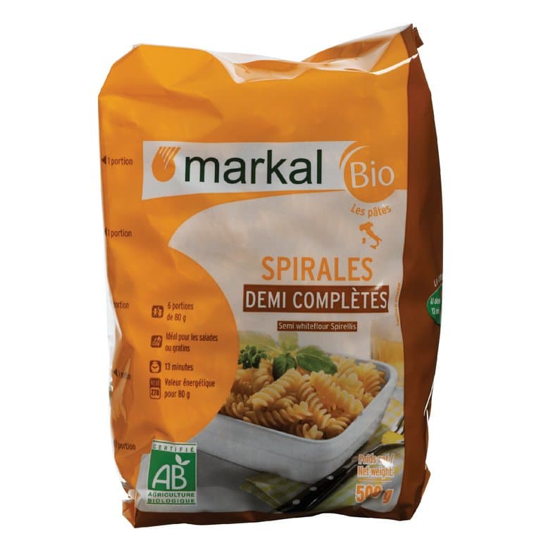 Halbvolle Vollkornnudeln, Markal, 500 g*