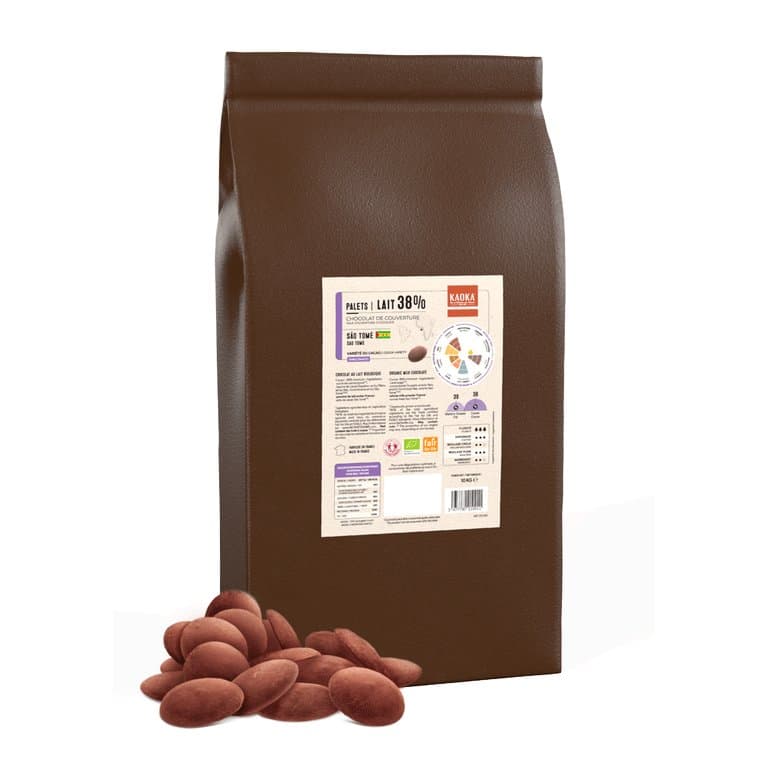 Milchschokoladen-Drops 38%, Kaoka, 10 kg