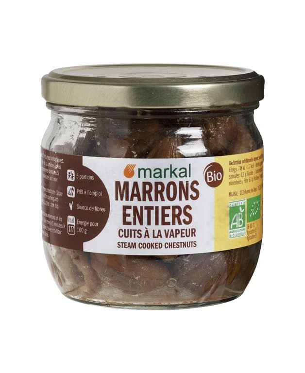 Marrons entiers naturels, Markal, 210 g*