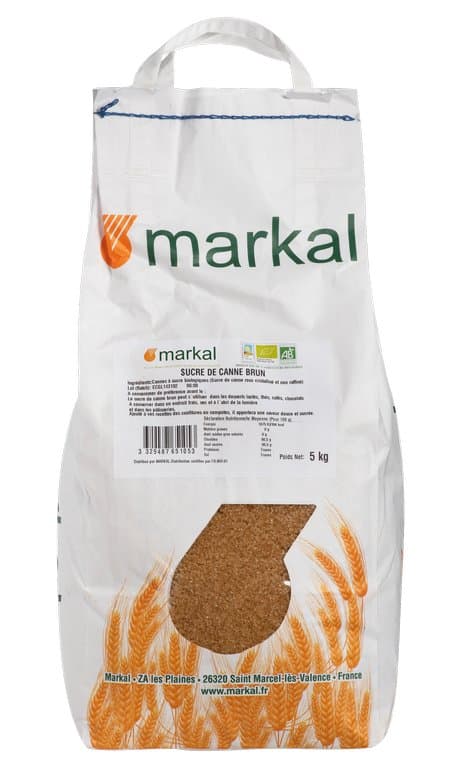 Sucre de canne brun, Markal, 5 kg*