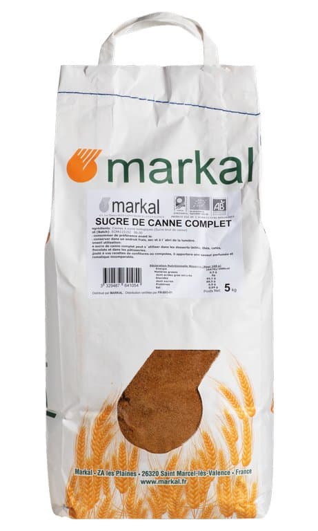 Sucre de canne complet, Markal, 5 kg*