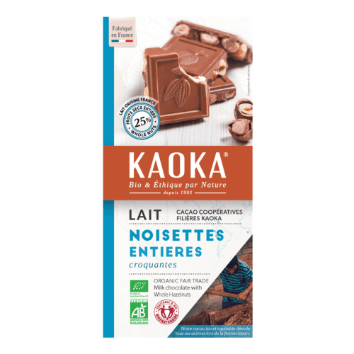 Milchschokolade 38% Haselnüsse, Kaoka, 180 g