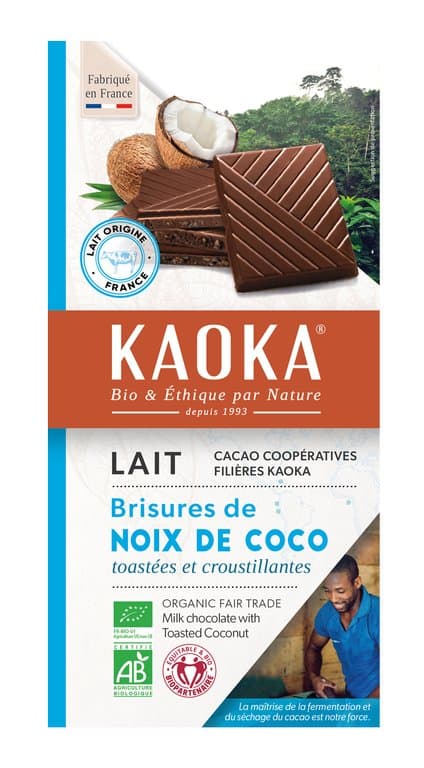 Milchschokolade Kokosnuss, Kaoka, 100 g