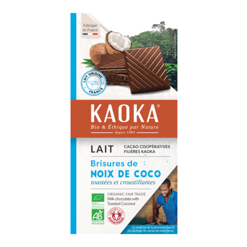Chocolat Au Lait Noix De Coco, Kaoka, 100 g*
