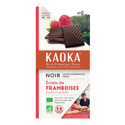 Chocolat Noir Framboise, Kaoka, 100 g*