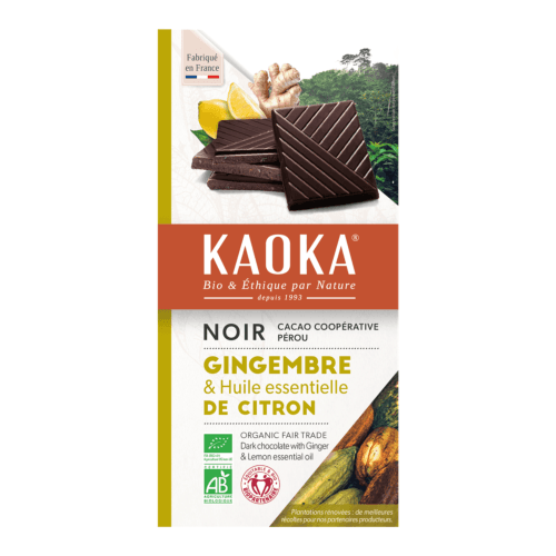 Dunkle Schokolade Ingwer Zitrone, Kaoka, 100 g