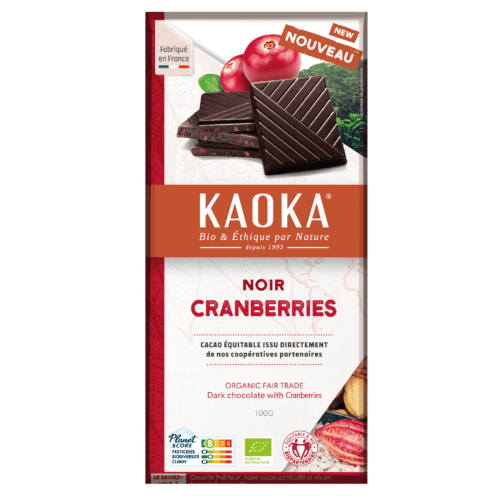 Dunkle Schokolade Cranberries, Kaoka, 100 g