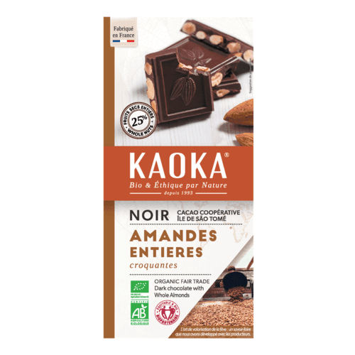 Dunkle Schokolade 66% Mandeln, Kaoka, 180 g