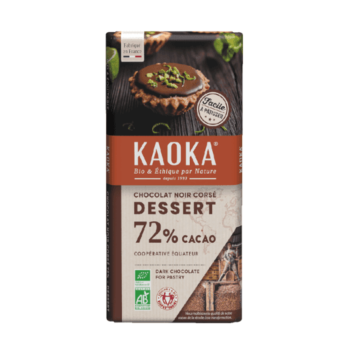 Kräftiges Schwarzes Dessert 72% Fair Gehandelt, Kaoka, 200 g