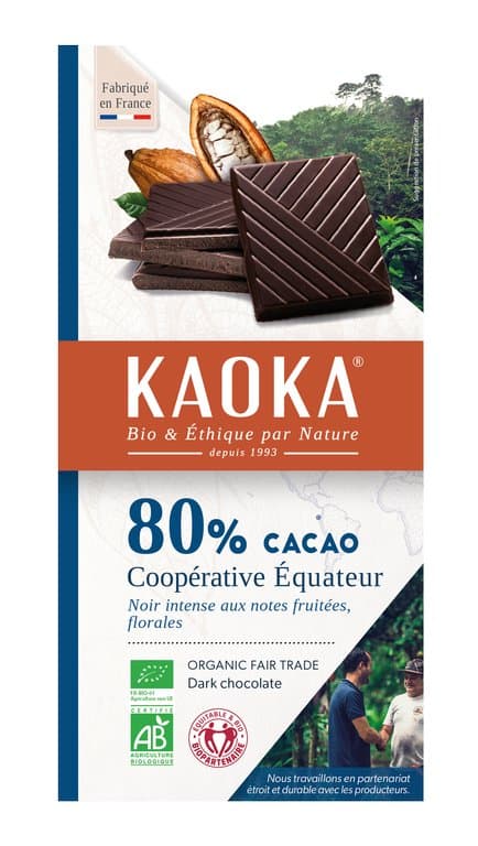 Ecuador Dunkelschokolade 80%, Kaoka, 100 g