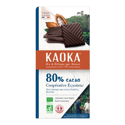 Ecuador Dunkelschokolade 80%, Kaoka, 100 g