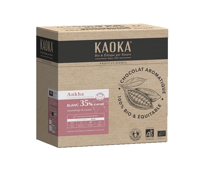 Weisse Schokoladenpalets 35%, Kaoka, 5 kg