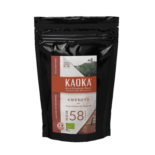 Schwarze Dessertpalets 58%, Kaoka, 1 kg