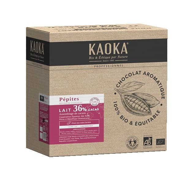 Milchschokolade Nuggets 36%, Kaoka, 5 kg