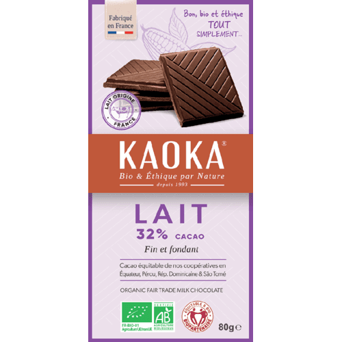 Simply Milchschokolade 32%, Kaoka, 80 g