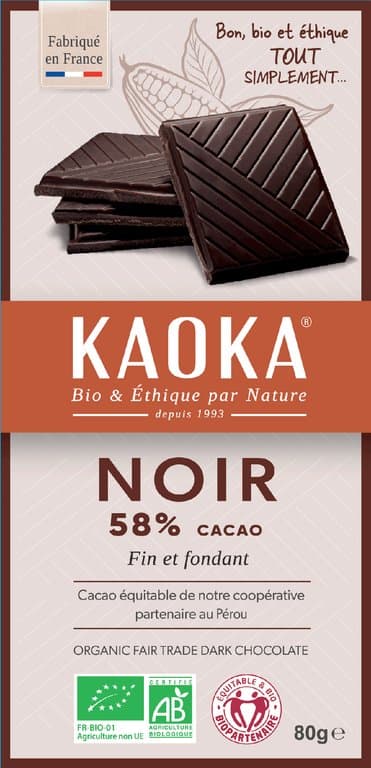 Einfach Noir 58%, Kaoka, 80 g